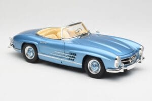 Mercedes 300 SL W198 Roadster Hardtop Light Blue Metallic Minichamps 1:18 180039042 Fém – 7. kép a 9-ből