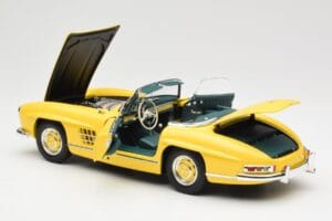 Mercedes 300 SL W198 Roadster Hardtop Signal Yellow Minichamps 1:18 180039044 Fém – 6. kép a 9-ből