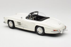 Mercedes 300 SL W198 Roadster Fehér Puhafedeles Minichamps 1:18 180039034 Fém – 8. kép a 9-ből