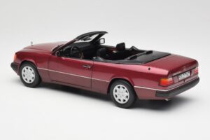 Mercedes 300CE-24 A124 Kabrió Almandine Piros Metál Norev 1:18 B66040616 Fém – 7. kép a 8-ből