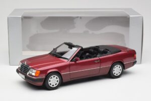Mercedes 300CE-24 A124 Kabrió Almandine Piros Metál Norev 1:18 B66040616 Fém – 8. kép a 8-ből
