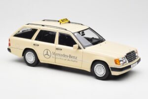 Mercedes 300D S124 T-Model Világos Elefántcsont Taxi Dealer Kiadás Norev 1:18 B66040702 Fém – 6. kép a 8-ből