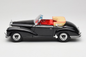 Mercedes 300S W188 Roadster Fekete Welly 1:18 801-3271398 Fém – 4. kép a 8-ből