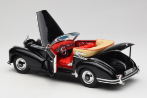 Mercedes 300S W188 Roadster Fekete Welly 1:18 801-3271398 Fém – 5. kép a 8-ből