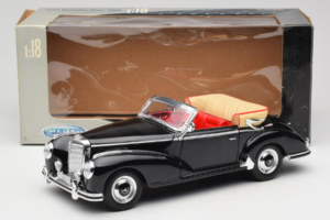 Mercedes 300S W188 Roadster Fekete Welly 1:18 801-3271398 Fém – 8. kép a 8-ből