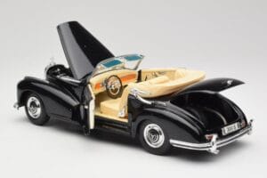 Mercedes 300SC W188 Obsidian Fekete Maisto 1:18 806B Fém – 5. kép a 8-ből