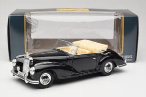 Mercedes 300SC W188 Obsidian Fekete Maisto 1:18 806B Fém – 8. kép a 8-ből