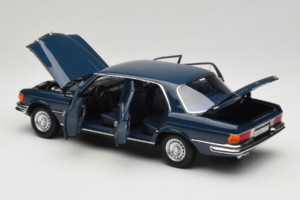 Mercedes 350 SEL W116 Hansa Blue Norev 1:18 183976 Fém – 5. kép a 8-ből