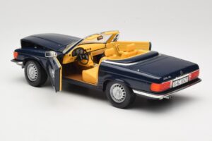 Mercedes 350 SL R107 Sötétkék Sun Star 1:18 MB003 Fém – 5. kép a 8-ből