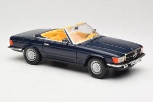 Mercedes 350 SL R107 Sötétkék Sun Star 1:18 MB003 Fém – 6. kép a 8-ből