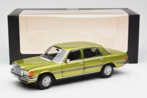 Mercedes 450 SEL W116 Citrus Zöld Dealer Kiadás Norev 1:18 B66040683 Fém – 8. kép a 8-ből