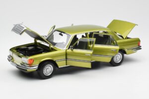 Mercedes 450 SEL W116 Citrus Zöld Dealer Kiadás Norev 1:18 B66040683 Fém – 2. kép a 8-ből