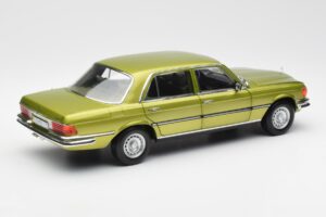 Mercedes 450 SEL W116 Citrus Zöld Dealer Kiadás Norev 1:18 B66040683 Fém – 3. kép a 8-ből