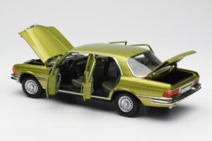 Mercedes 450 SEL W116 Citrus Zöld Dealer Kiadás Norev 1:18 B66040683 Fém – 5. kép a 8-ből