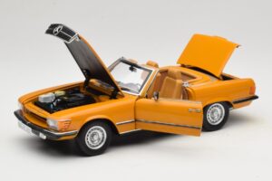 Mercedes 450 SL R107 Cayenne Orange Norev 1:18 183350 Fém – 2. kép a 10-ből