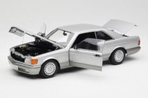 Mercedes 500 SEC C126 Ezüst AUTOart 1:18 76212 Fém – 2. kép a 8-ből