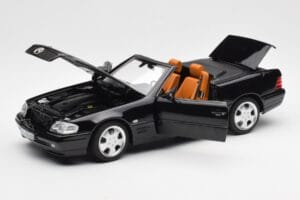 Mercedes SL 500 R129 Fekete Norev 1:18 183750 Fém – 2. kép a 10-ből