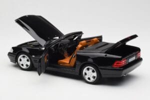 Mercedes SL 500 R129 Fekete Norev 1:18 183750 Fém – 7. kép a 10-ből