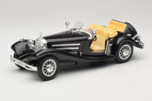 Mercedes 500K Roadster Fekete Bburago 1:18 3020-P2 Fém – 2. kép a 8-ből