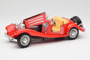 Mercedes 500K Roadster Piros Bburago 1:18 3020 Fém – 2. kép a 8-ből
