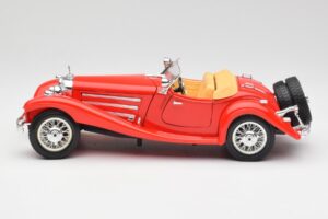 Mercedes 500K Roadster Piros Bburago 1:18 3020 Fém – 4. kép a 8-ből