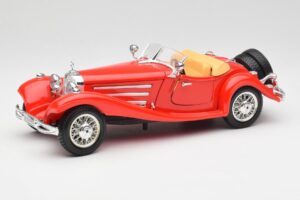 Mercedes 500K Roadster Piros Bburago 1:18 3020 Fém