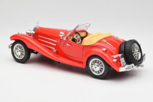 Mercedes 500K Roadster Piros Bburago 1:18 3020 Fém – 7. kép a 8-ből