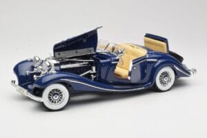 Mercedes 500K Special Roadster Kék Maisto 1:18 56059 Fém – 2. kép a 8-ből