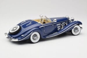 Mercedes 500K Special Roadster Kék Maisto 1:18 56059 Fém – 3. kép a 8-ből