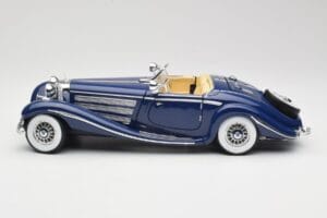 Mercedes 500K Special Roadster Kék Maisto 1:18 56059 Fém – 4. kép a 8-ből