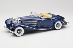 Mercedes 500K Special Roadster Kék Maisto 1:18 56059 Fém
