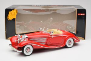 Mercedes 500K Special Roadster Piros Maisto 1:18 56058 Fém – 8. kép a 8-ből