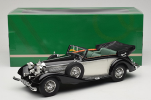 Mercedes 540K Kabrió Fekete Ezüst Cult Models 1:18 CML184-3 Fém – 6. kép a 6-ből