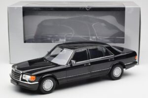 Mercedes 560 SEL W126 Fekete Dealer Kiadás Norev 1:18 B66040599 Fém – 8. kép a 8-ből