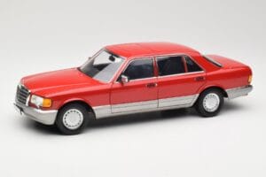 Mercedes 560 SEL W126 Piros Norev 1:18 183463 Fém