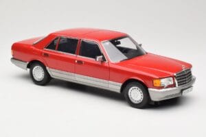 Mercedes 560 SEL W126 Piros Norev 1:18 183463 Fém – 6. kép a 8-ből