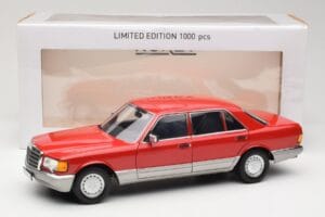 Mercedes 560 SEL W126 Piros Norev 1:18 183463 Fém – 8. kép a 8-ből