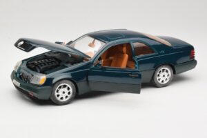 Mercedes 600 SEC C140 Zöld Majorette 1:18 4418 Fém – 2. kép a 8-ből