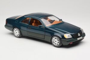 Mercedes 600 SEC C140 Zöld Majorette 1:18 4418 Fém – 6. kép a 8-ből
