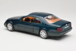 Mercedes 600 SEC C140 Zöld Majorette 1:18 4418 Fém – 7. kép a 8-ből