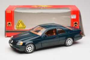 Mercedes 600 SEC C140 Zöld Majorette 1:18 4418 Fém – 8. kép a 8-ből