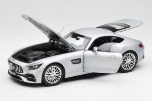 Mercedes AMG GT S C190 Designo Iridium Ezüst Magno Norev 1:18 B66960485 Fém – 2. kép a 8-ből