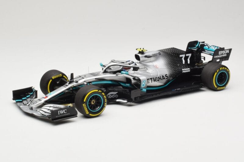 Mercedes AMG Petronas Motorsport W10 #77 V. Bottas 2nd Place Chinese GP 2019 Minichamps 1:18 110190377 Fém