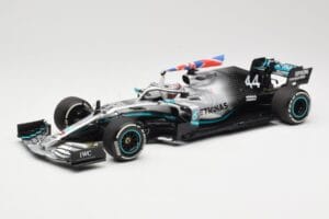 Mercedes AMG Petronas W10 #44 L. Hamilton Winner British GP 2019 Minichamps 1:18 110191044 Fém