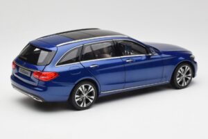 Mercedes C-Class S205 T-Modell Brilliant Kék Metál Norev 1:18 B66960257 Fém – 3. kép a 8-ből