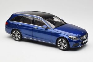 Mercedes C-Class S205 T-Modell Brilliant Kék Metál Norev 1:18 B66960257 Fém – 6. kép a 8-ből