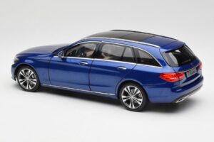 Mercedes C-Class S205 T-Modell Brilliant Kék Metál Norev 1:18 B66960257 Fém – 7. kép a 8-ből
