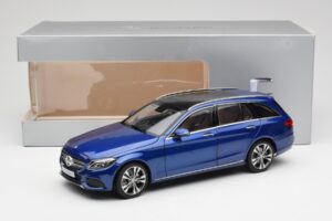 Mercedes C-Class S205 T-Modell Brilliant Kék Metál Norev 1:18 B66960257 Fém – 8. kép a 8-ből