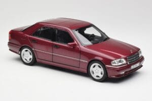 Mercedes AMG C36 W202 Almandine Piros Norev 1:18 B66040706 Fém – 6. kép a 8-ből
