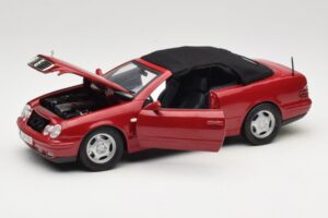 Mercedes CLK A208 Kabrió Piros Anson 1:18 30338 Fém – 2. kép a 8-ből